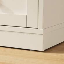 Modern Nightstand With Door & Open Shelf