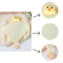 Naninha Para Bebe Bichinhos Com Porta Chupeta Menina Menino - Pintinho Amarelo - Visão 3