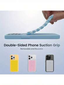 1 件双面吸盘手机支架，硅胶吸盘手机壳粘性手机握把免提手机握把硅胶手机支架适用于手机配件、手机壳、Octobuddy、节日必需品、粘性手机握把、 手机壳、手机支架、手机支架、桌面配件、粘性手机握把、手机配件、手机握把、Octo Buddy。 - 彩色 - 查看 2