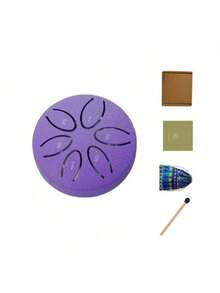 3 Inch 6 Tone Steel Tongue Drum, D Tuning, With Mallets And Storage Bag, Meditation Music Therapy, Yoga Relaxation Instrument, Gift For Musicians - Multicolor - View 17
