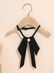 1/2 Pieces Of Classic Pearl Bow Tie Detachable Collar, Suitable For University Uniforms, Holiday Parties, And School Accessories