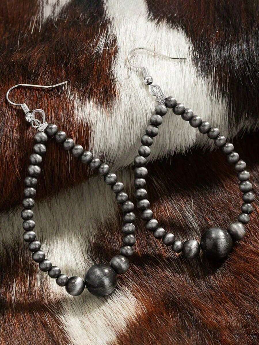 2Pcs Vintage Classic Teardrop Beaded  Women's Earrings Suitable For Daily Party Gifts - Nhiều màu - Xem 1