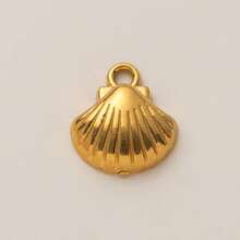 1 件动物系列海豚海龟鱼海马贝壳海螺鲸鱼蝎子不锈钢 DIY 吊坠，镀 18K 金，DIY 珠宝配饰项链配饰、手链配饰、钥匙扣配饰，易于搭配，适合日常休闲节日作为精美的护身符吊坠，适合送给妻子和母亲。 - 金色 - 查看 23