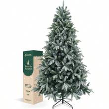 ESQUIMAL Árbol de Navidad Escarchado Frondoso Pino Navideño con Nieve Verde Nevado 220 cm - VerdeNevado - Ver 2