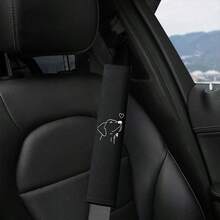 1 件带刺绣图案的汽车肩部保护套，舒适的汽车安全带肩垫，颈部支撑，防擦伤，易于安装，汽车内饰配件 - 彩色 - 查看 7