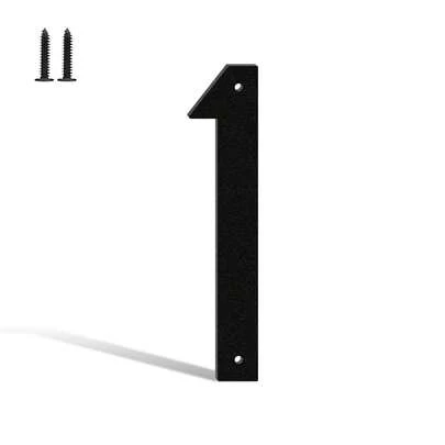 Modern Black Metal House Numbers 3-8 Inch – Minimalist Outdoor Address Plaque For Door, Mailbox, Wall – Stylish Home Number Sign With Screws – Apartment & Garden Exterior Decor