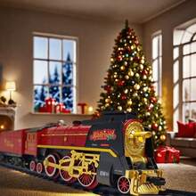 2025 Premium Christmas Train Set With Realistic Sounds & Smart Steam | 2-Hour Rechargeable Battery & Remote Control | Collectible-Grade Educational Toy For Kids 3-12 | Perfect Gift For Family Activities & Holiday Decor Christmas Decorations Toys Kids Toys  Halloween  Toys For Kids Toys For Girls Train Train Toy Thomas The Train Birthday Gift For Toddler Boys/Girls - Christmas Gift Box - View 7
