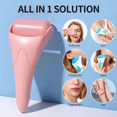 아이스 롤러, 얼굴 마사지 롤러, 플라스틱 분리형 아이스 롤러, 얼굴 미용 마사지 케어 장치, 리프팅, 전신 마사지 아이스 롤러, 냉찜질 마사지 케어, 플라스틱 헤드 아이스 롤러, 뷰티 아이스 롤러, 축제 선물. (다양한 색상 사용 가능)