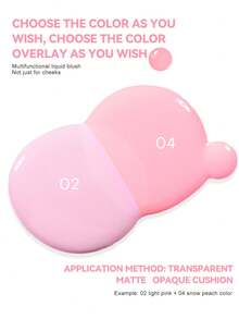 1pc Romantic Makeup RMT: Liquid Blush - High Color Payoff, Naturally Brightens Complexion, Long-Lasting & Non-Sticky. Lightweight, Smooth Texture, Easy To Apply For Natural Makeup Look, Suitable For Daily Use. Applicable For Cheeks, An Ideal Gift For Mom, Wife, Sister, Girlfriend. - 06 - View 6