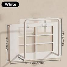 1pc Easy Install Wall-Mounted Router Holder - Fashionable White Cast Iron, Multipurpose Storage Rack, Suitable For Living Room, Box Placement, Wifi Rack, Bookshelf, Perfect Gift For Halloween, Christmas (Does Not Stick Well On White Walls And Wallpaper, Requires 24-Hour Static Placement Before Hanging) - Multicolor - View 7