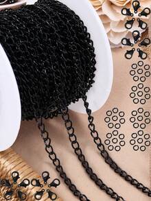 5m/Roll Necklace Chain, Suitable For DIY Jewelry Making, Necklace Chain Set, Includes 20pcs Lobster Clasps, 90pcs Jump Rings, 1m/Pack Excluding Lobster Clasps, Jump Rings - Multicolor - View 1