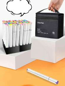 48/60/80/120/168 Colors Dual Tip Art Markers Sketch Pens Brush & Chisel Permanent Marker Pens With Base & Outline Markers Drawing Supplies Kit Perfect For Artist Adults Anime Coloring Sketching Illustrations And Card Making Gift For Christmas New Year Back To School- Refillable
