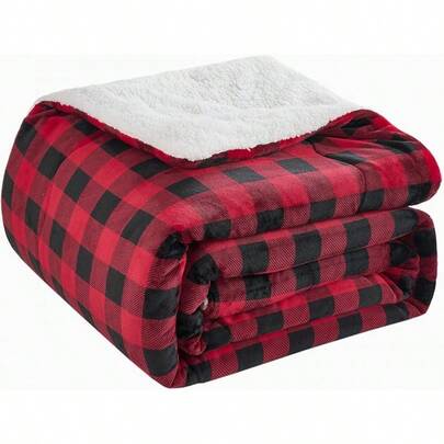 Sherpa Fleece Blanket - Thick Warm Blanket Winter, Soft Fuzzy Plush Blanket Bed, Couch, Travel (, 90 X 90)