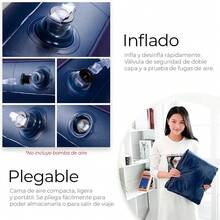 Colchón de aire flocado de lujo para acampar con bomba de aire eléctrica gratuita, impermeable, para interiores y exteriores, inflado rápido, colchón de cama de aire con superficie cómoda Colchón de aire Dual Deluxe de doble elasticidad, material PVC, almohadilla rectangular, sin carga, con sistema de inflado/desinflado rápido, para camping, viajes, cama de emergencia para el hogar - Tipo de Enchufe A USA (110-127V) - Ver 7