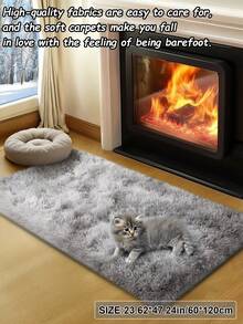 1 tấm thảm lông xù dài mềm mại, thoải mái, họa tiết nhuộm tie-dye sáng tạo, trang trí theo phong cách Bắc Âu tối giản hiện đại cho phòng khách và phòng ngủ, trang trí nhà màu kem ấm áp, quà tặng theo mùa thu/đông, thảm trang trí Giáng sinh/Halloween/Ngày lễ tình nhân mềm mại, thảm dễ chăm sóc cho phòng khách, ghế sofa, thảm đầu giường - Nhuộm tie-dye màu xám nhạt - Xem 8