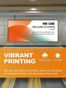1 pieza Bandera de vinilo personalizada a todo color - Puede imprimir su logotipo y texto, resistente al agua y a los rayos UV, ideal para eventos empresariales, ocasiones, publicidad, cumpleaños, promoción, ferias comerciales, eventos especiales, etc. - Multicolor - Ver 8