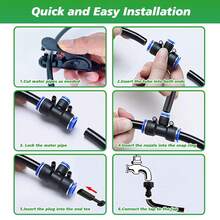 360° Adjustable Drip Irrigation System - Garden Watering System 16.5FT With 5 Nozzles, Drip Irrigation Kit For Garden, Yard, Lawn, Greenhouse, Plants, 5/16 Inch Hose - 黑色 - 查看 6