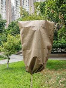 Winter Plant Cover With Drawstring Zipper - Windproof, Breathable Frost Protection For Trees & Shrubs, For Season Extension & Frost Protection,Sun, Bird & Insect Guard - Easy-On Drawstring Design