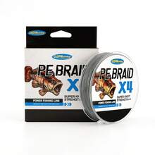 Línea de pesca trenzada - Rendimiento de alto rendimiento de grado profesional para agua salada y agua dulce - Línea de pesca de colores trenzada de 4 hebras de 300M talla grande fuerte y multifilamento PE para mayor visibilidad