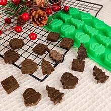 Christmas Silicone Molds Christmas Chocolate Mold Candy Molds For Baking Sweet TreatsCake Xmas Gift Handmade Soap Candles With Shape Of Christmas Tree Santa Head For Christmas Party Home Baking