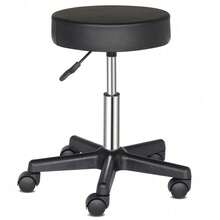 Black Round Plastic Stool – Arch Feet Rotation Bar Stool, Sturdy Comfortable Design, Ideal For Kitchen Bar Home Use, Easy To Move Clean, Suitable For Daily Seating Needs