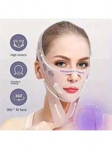 [Official Authentic Product] [Officially Selected With Quality Guarantee] Fashion Brand: Face Bandage, Comfortable Ice Silk Material, Daily Face Lifting Mask - Pink - View 7
