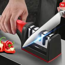 Level 4 Professional Knife Sharpener - Easy To Manually Sharpen Tool, Suitable For Home Use, Easy To Sharpen - High Quality PP And TPR Body, Durable And Long-Lasting - Red - View 10