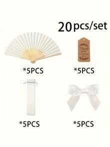 粉色木质折扇，含礼品袋和感谢卡套装，新娘竹制手扇，单身派对婚礼新娘礼物，伴娘竹制手扇，单身派对拍照道具，伴娘礼物和婚礼装饰，优雅婚礼礼物，婚礼装饰，适合派对和活动，夏季配饰，女士折扇 - 彩色 - 查看 17