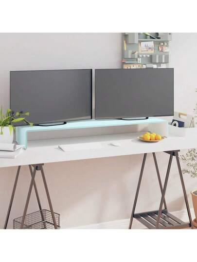 VidaXL TV St /Monitor Riser 110x30x13 Cm Glass Groen