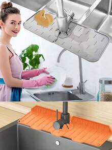 1pc Thickened Silicone Faucet Drip Mat