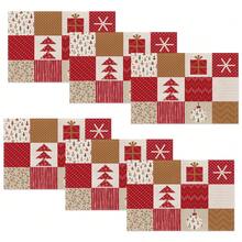 1pc/4pcs/6pcs/60pcs Christmas Decorative Placemats, Christmas Style Linen Placemats & Table Runners, Christmas Snowflake & Christmas Tree Placemats, Merry Christmas, Suitable For Home, Restaurant, Dining Table Decor, Home Goods