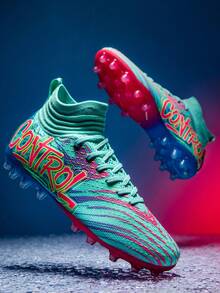 1 Pair Recommended Football/Soccer Shoes For Men, Women, Youth, With Long Studs For AG, Short Studs For TF, Anti-Slip, High-Top, Durable, Suitable For Daily Training, Grass Field, Sports Matches, All Seasons