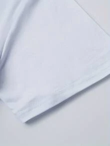 1pc Matching Anniversary T-Shirts For Couples - "It's Our Anniversary" Print With Interlocking Rings Design, White & Golden Geometric Pattern, Machine Washable Round Neck Casual Tees For Him & Her, Perfect Gift For Wedding Celebrations, Dates & Daily Wear, Romantic Clothing, Relaxed Fit Tee, Easycare Fabric, Comfortable Fabric - 女款白色 - 查看 6