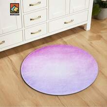 1 pieza/10 piezas Alfombra de baño con patrón degradado morado, material de franela, alfombra redonda para el piso, decoración esponjosa, adecuada para baño, entrada, cocina, sala de estar y otras ocasiones, lavable a máquina, antideslizante, decoración navideña, regalo ideal - Multicolor - Ver 5