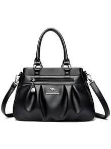 Women's Conventional Large-Capacity Handbag Fashion Designer High-Quality Soft Leather Bags Casual Retro Shoulder Bag 2024 New