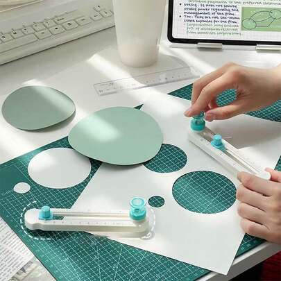 1 Máy cắt tròn đường kính 2-20cm, Dụng cụ cắt tròn nhẹ, Thích hợp cho gia đình, phòng học, văn phòng, Máy cắt tròn, tuyến tính, tròn