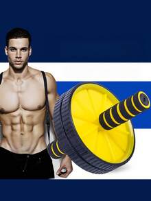 1pc Abdominal Wheel Roller, Home Fitness Equipment, Abdominal Muscle Trainer, Suitable For Beginners, Men & Women, Slimming Waist - Multicolor - View 1