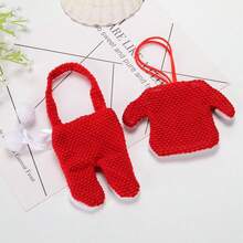 1set(2pcs) - Christmas Costume Styling Knife And Fork Cutlery Bag, Christmas Party Tableware Decoration Supplies, Suitable For Christmas Party Table Decoration, Christmas Tree Decoration Pendant Christmas Christmas Decorations Christmas Pajamas Christmas Gifts Christmas Decor