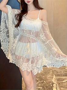 Women Robes - Màu be - Xem 3