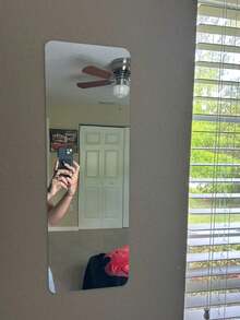 1 pièce Miroir acrylique DIY, Miroir de salle de bain, Miroir de maquillage, Incassable, Autocollant, Sans installation requise. Miroir décoratif mural, Miroir carré, Miroir rond, Miroir en forme de cœur, Incassable, Matériau imperméable, Autocollant, Peel and Stick.