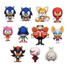 Sega , oficjalnie licencjonowana seria postaci anime 3D - 1 szt. tajemniczy brelok do kluczy z klipsem do torby masowej, losowy  i Tails lub inne postacie dla mamy i przyjaciółki, rocznica, Boże Narodzenie, Halloween, prezenty