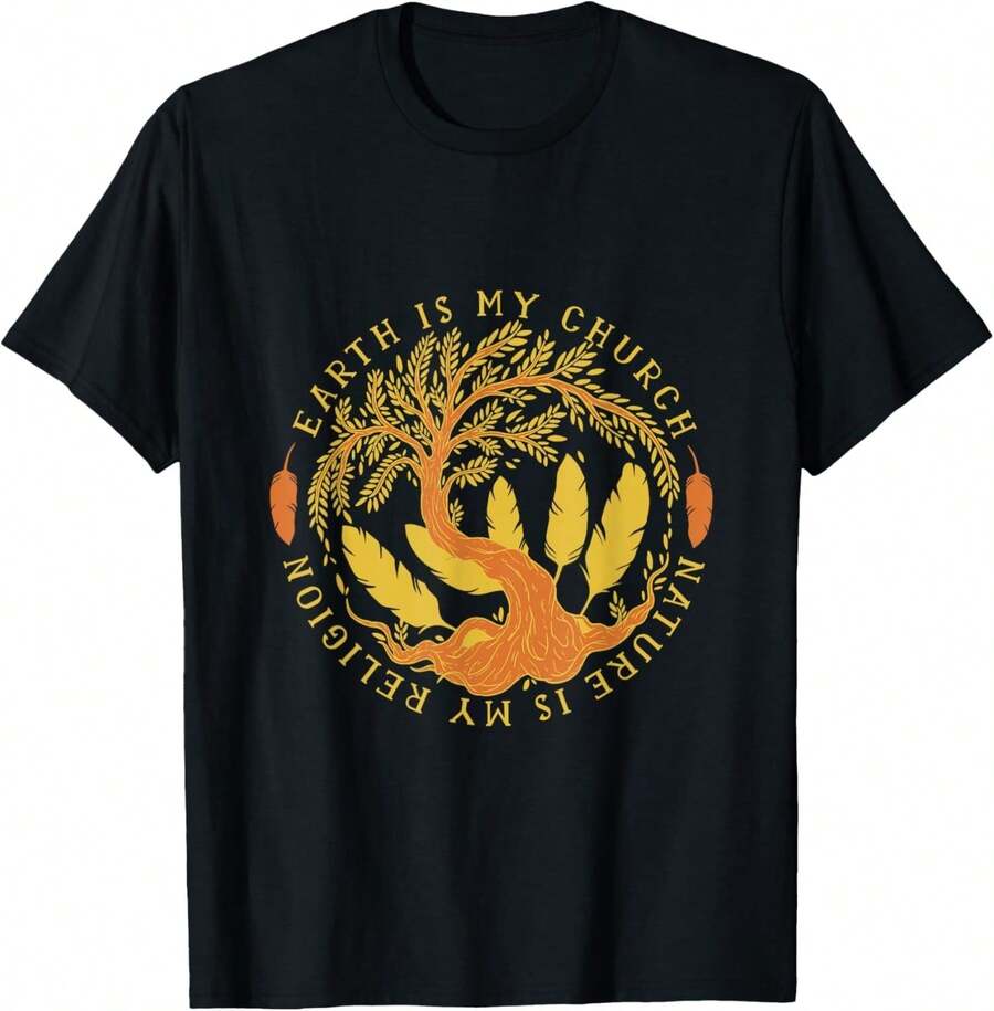 Mother Earth Natural, Nature Protection Environment Biotop T-Shirt - Black - View 1