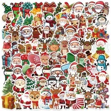 100 Stücke süße Cartoon Weihnachts-Aufkleber, Kawaii Winter-Aufkleber, Weihnachtsdekoration, Weihnachtsschmuck, Weihnachtsgeschenke, ästhetische Aufkleber-Pack, Sammelalbum-Aufkleber, Journaling-Aufkleber, wasserfeste Vinyl-Aufkleber für Wasserflasche, Computer, Laptop, Telefon, Gepäck, Notizbuch
