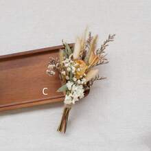 1/2/3/4/6/8/10/12/20 件迷你干花花束、花瓶迷你干花、节日礼物、花瓶布置、婚礼中心装饰、DYI 鲜花、波西米亚风迷你花束 - 彩色 - 查看 47