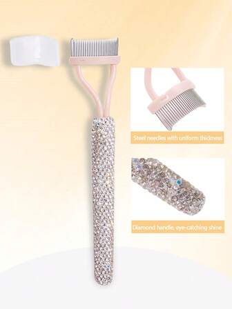1PC Rhinestone Eyelash Comb Set | Suitable For Makeup Enthusiasts, Lash Lovers & Makeup Newbies, Perfect For Daily Lash Grooming To Achieve Separated Lashes, Pre-Makeup Lash Tidy To Avoid Clumpy Lashes & Travel-Friendly Lash Beauty To Stay Elegant Anytime