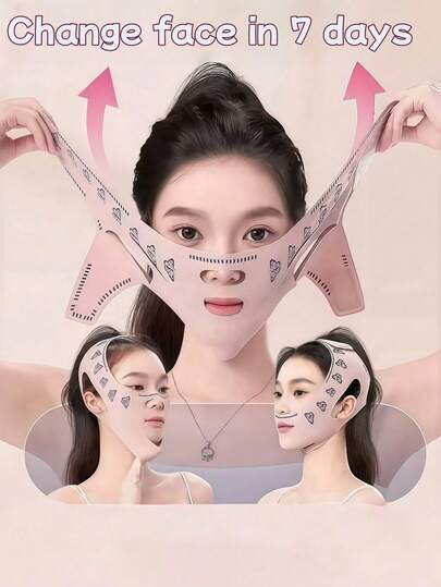 [Official Authentic Product] [Officially Selected With Quality Guarantee] Fashion Brand: Face Bandage, Comfortable Ice Silk Material, Daily Face Lifting Mask