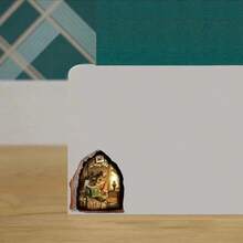 Naklejka ścienna 3D z mysią dziurą, urocza naklejka ścienna z podglądającą myszą, zdejmowana naklejka z PVC do salonu, sypialni, kuchni, dekoracyjne naklejki ścienne, wystrój pokoju, naklejki ścienne, wystrój domu, dekoracje świąteczne, dekoracje świąteczne, dom