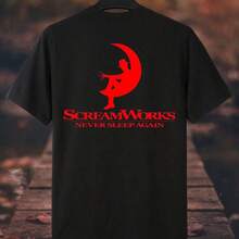 Camiseta temática Ropa de Halloween "scream works" noche de brujas octubre otoño cómoda - Negro - Ver 1