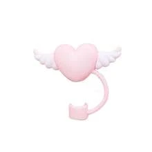 1/2/4/6/8 Stück 8-10mm Valentinstag Liebes-Bär Engelsflügel Strohhalm Kappe Strohhalm Stopfen Universal personalisierter staubdichter Stopfen Strohhalm Dekoration staubdichter Strohhalm Stopfen