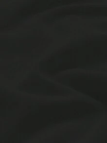 Top de manga larga básico y minimalista con cuello redondo, de doble capa y ajuste sin costuras - Negro - Ver 6